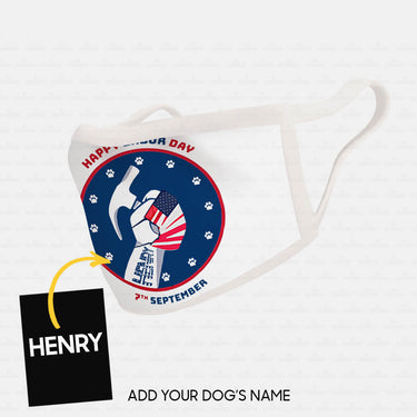 Personalized Dog Gift Idea - Happy Labor Day Still With A Mask For Dog Lovers - Cloth Mask